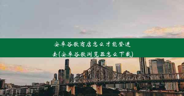 安卓谷歌商店怎么才能登进去(安卓谷歌浏览器怎么下载)