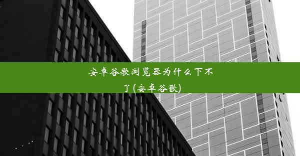 安卓谷歌浏览器为什么下不了(安卓谷歌)