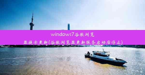 windows7谷歌浏览器提示更新(谷歌浏览器更新服务启动后停止)