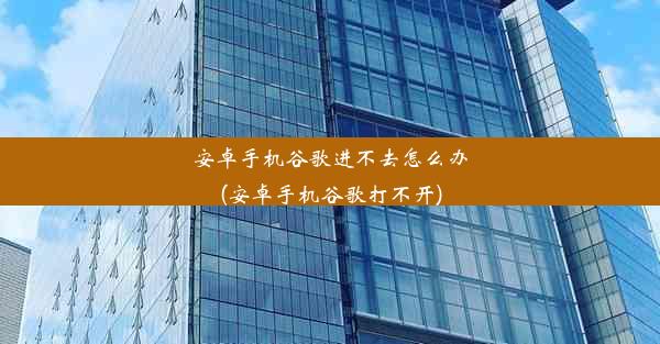 安卓手机谷歌进不去怎么办(安卓手机谷歌打不开)