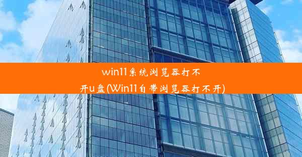 win11系统浏览器打不开u盘(Win11自带浏览器打不开)