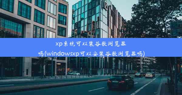 xp系统可以装谷歌浏览器吗(windowsxp可以安装谷歌浏览器吗)