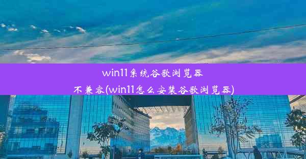 win11系统谷歌浏览器不兼容(win11怎么安装谷歌浏览器)