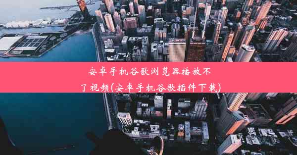 安卓手机谷歌浏览器播放不了视频(安卓手机谷歌插件下载)