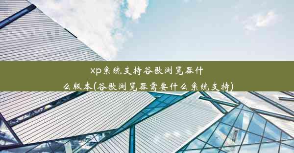 xp系统支持谷歌浏览器什么版本(谷歌浏览器需要什么系统支持)