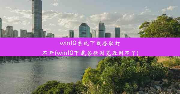 win10系统下载谷歌打不开(win10下载谷歌浏览器用不了)