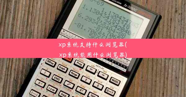 xp系统支持什么浏览器(xp系统能用什么浏览器)