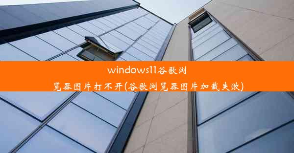 windows11谷歌浏览器图片打不开(谷歌浏览器图片加载失败)