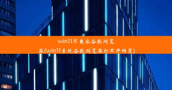 win11不兼容谷歌浏览器(win11系统谷歌浏览器打不开网页)