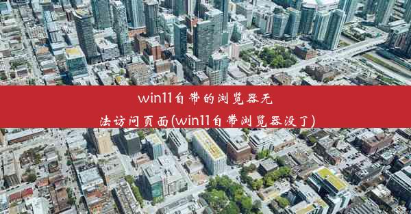 win11自带的浏览器无法访问页面(win11自带浏览器没了)