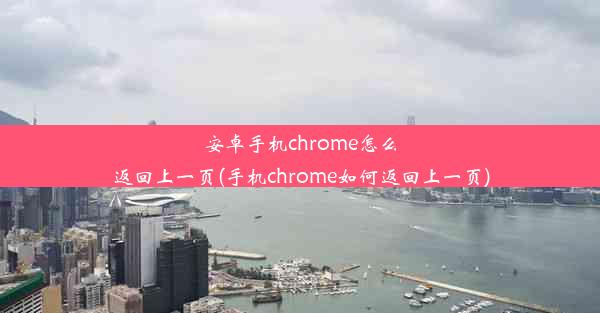 安卓手机chrome怎么返回上一页(手机chrome如何返回上一页)