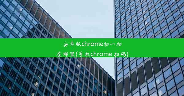 安卓版chrome扫一扫在哪里(手机chrome 扫码)