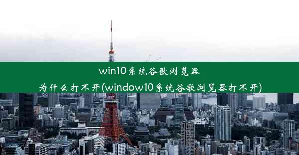 win10系统谷歌浏览器为什么打不开(window10系统谷歌浏览器打不开)