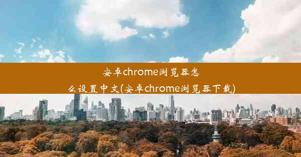 安卓chrome浏览器怎么设置中文(安卓chrome浏览器下载)