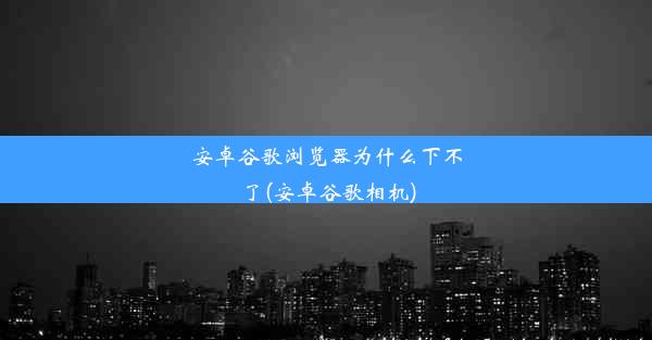 安卓谷歌浏览器为什么下不了(安卓谷歌相机)