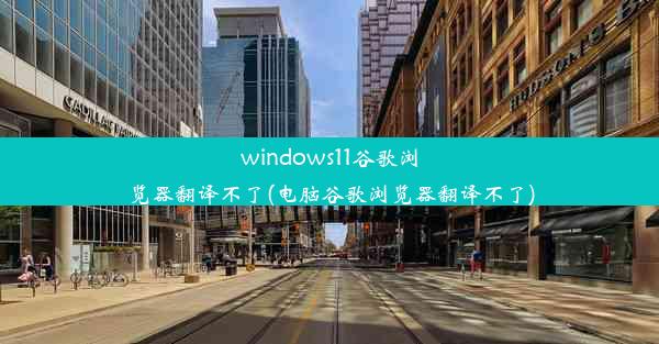 windows11谷歌浏览器翻译不了(电脑谷歌浏览器翻译不了)