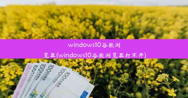 windows10谷歌浏览器(windows10谷歌浏览器打不开)