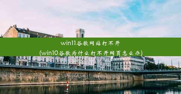 win11谷歌网站打不开(win10谷歌为什么打不开网页怎么办)