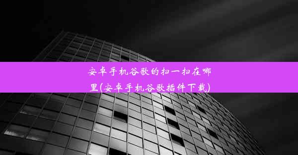 安卓手机谷歌的扫一扫在哪里(安卓手机谷歌插件下载)