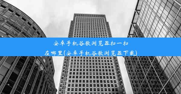 安卓手机谷歌浏览器扫一扫在哪里(安卓手机谷歌浏览器下载)