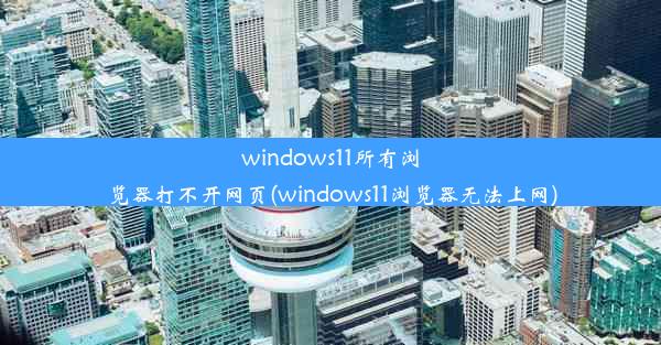 windows11所有浏览器打不开网页(windows11浏览器无法上网)