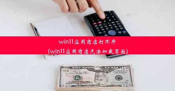 win11应用商店打不开(win11应用商店无法加载页面)