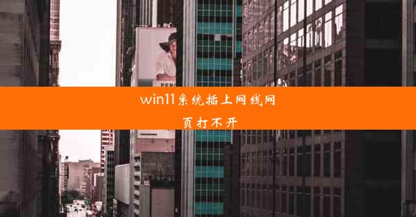 win11系统插上网线网页打不开