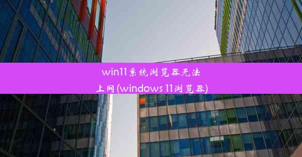 win11系统浏览器无法上网(windows 11浏览器)