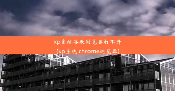 xp系统谷歌浏览器打不开(xp系统 chrome浏览器)