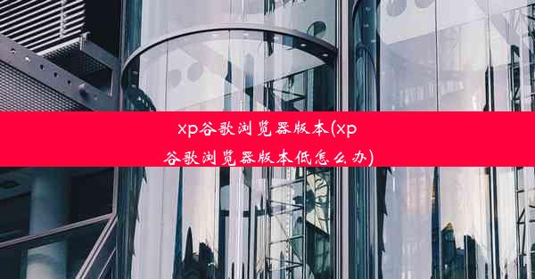 xp谷歌浏览器版本(xp谷歌浏览器版本低怎么办)