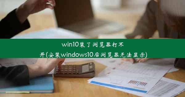 win10装了浏览器打不开(安装windows10后浏览器无法显示)