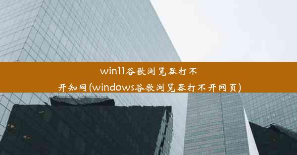 win11谷歌浏览器打不开知网(windows谷歌浏览器打不开网页)