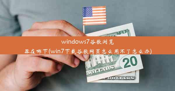 windows7谷歌浏览器在哪下(win7下载谷歌网页怎么用不了怎么办)