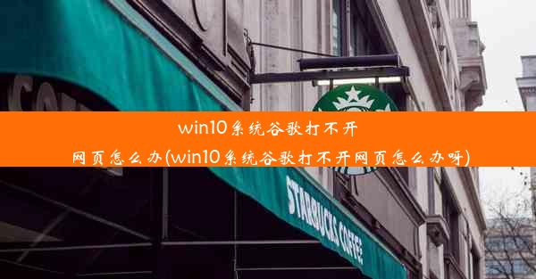 win10系统谷歌打不开网页怎么办(win10系统谷歌打不开网页怎么办呀)