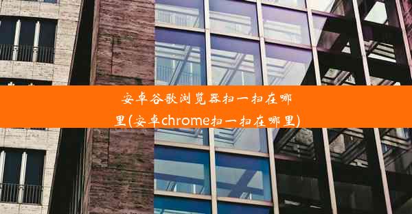 安卓谷歌浏览器扫一扫在哪里(安卓chrome扫一扫在哪里)