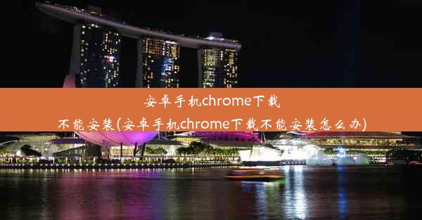 安卓手机chrome下载不能安装(安卓手机chrome下载不能安装怎么办)