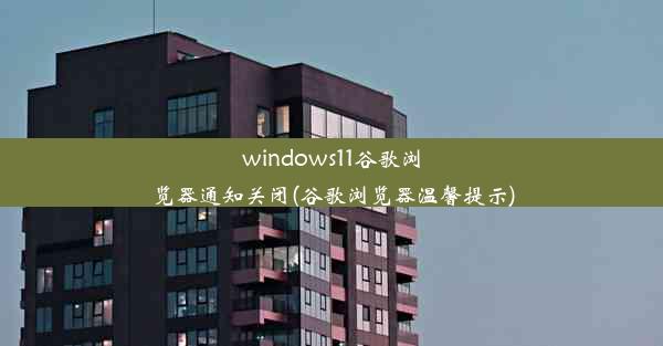 windows11谷歌浏览器通知关闭(谷歌浏览器温馨提示)