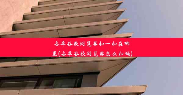 安卓谷歌浏览器扫一扫在哪里(安卓谷歌浏览器怎么扫码)