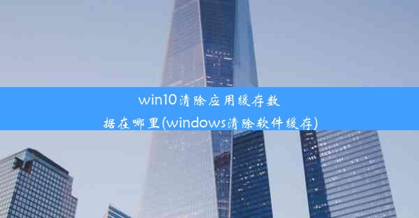 win10清除应用缓存数据在哪里(windows清除软件缓存)