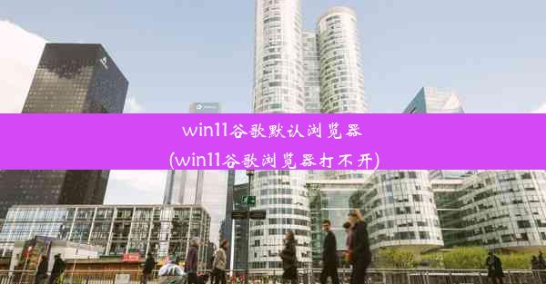 win11谷歌默认浏览器(win11谷歌浏览器打不开)