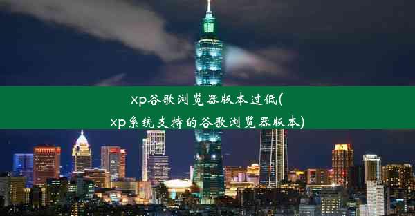 xp谷歌浏览器版本过低(xp系统支持的谷歌浏览器版本)