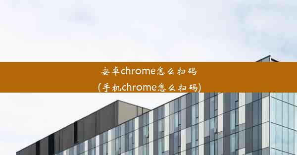 安卓chrome怎么扫码(手机chrome怎么扫码)