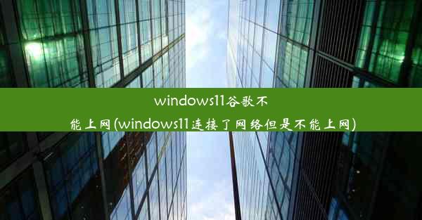 windows11谷歌不能上网(windows11连接了网络但是不能上网)