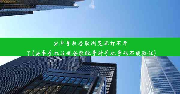 安卓手机谷歌浏览器打不开了(安卓手机注册谷歌账号时手机号码不能验证)