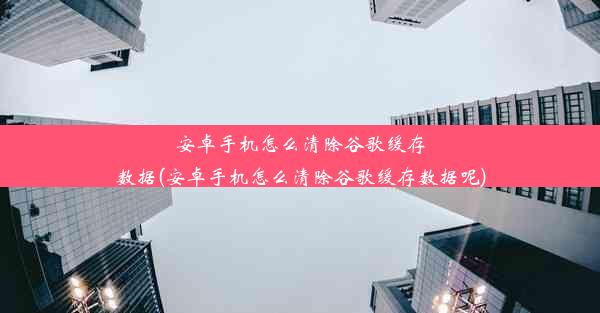 安卓手机怎么清除谷歌缓存数据(安卓手机怎么清除谷歌缓存数据呢)