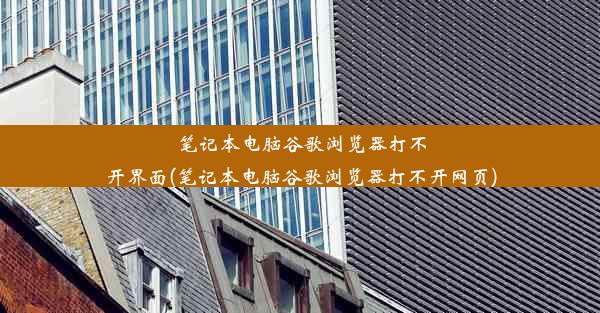 笔记本电脑谷歌浏览器打不开界面(笔记本电脑谷歌浏览器打不开网页)