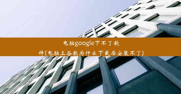 电脑google下不了软件(电脑上谷歌为什么下载后安装不了)