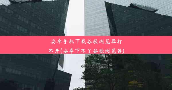 安卓手机下载谷歌浏览器打不开(安卓下不了谷歌浏览器)