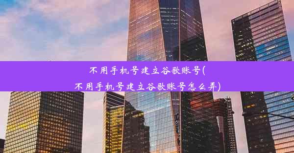 不用手机号建立谷歌账号(不用手机号建立谷歌账号怎么弄)