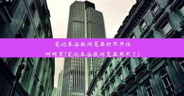 笔记本谷歌浏览器打不开任何网页(笔记本谷歌浏览器用不了)